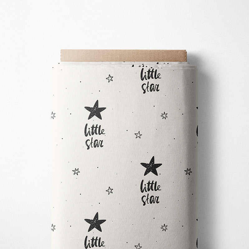 0.5m BIO French Terry Little Star black *VORBESTELLUNG*