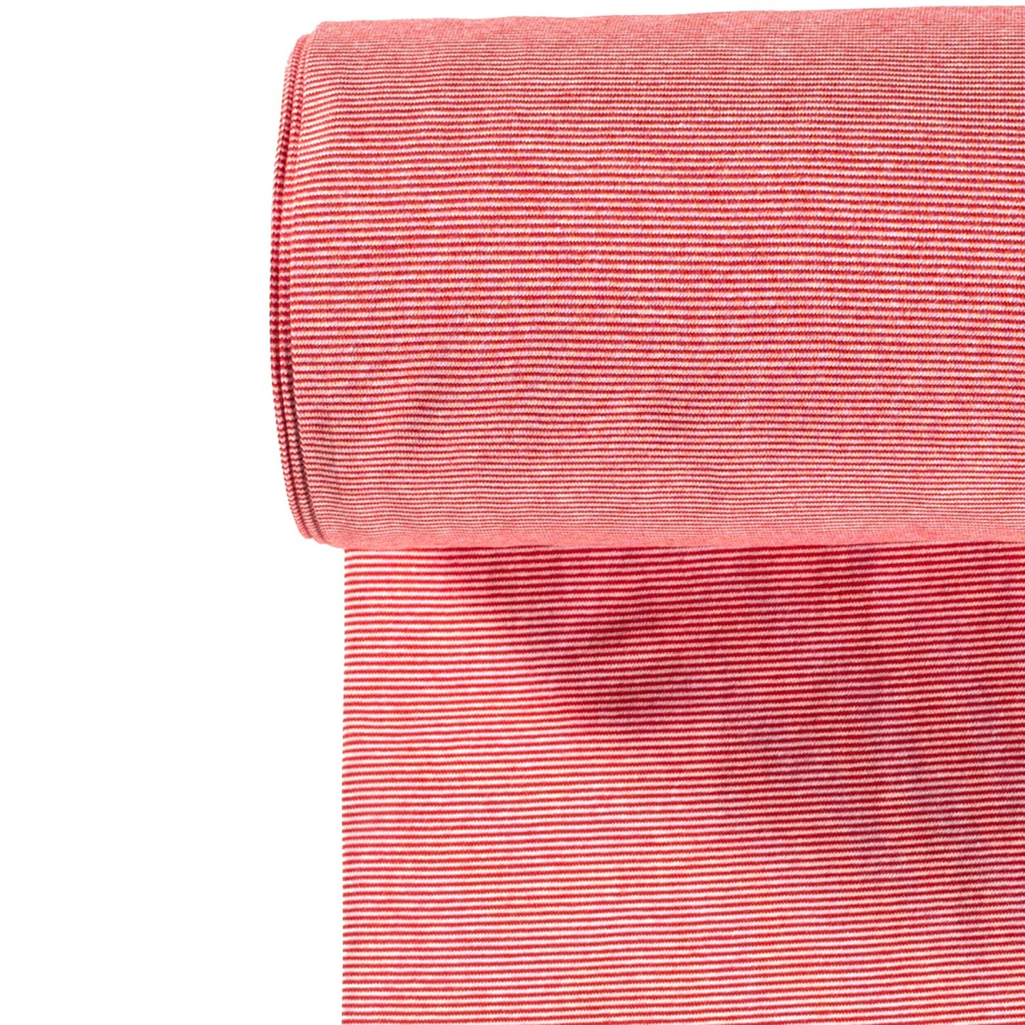 0.5m Bündchen rot-weiß | 1 mm gestreift