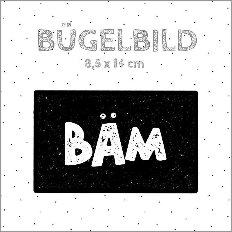 Bügelbild Bäm | 8,5x13,5cm
