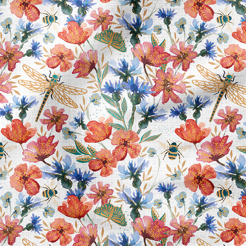 0.5m Bio French Terry Flowers Leia